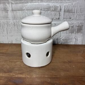 Ceramic Butter Warmer/ Fondue Pot
